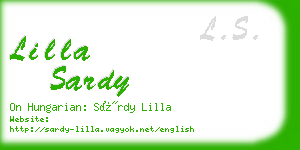 lilla sardy business card